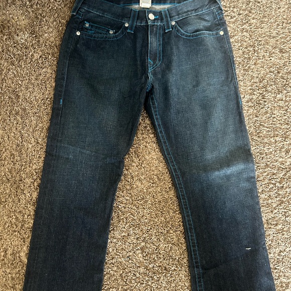 Blue jeans with light blue stitching true religion vintage - Picture 1 of 7